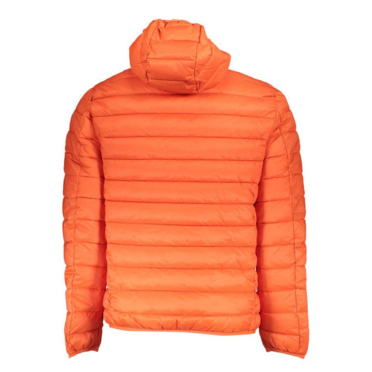 Vibrant Orange Hooded Polyamide Jacket