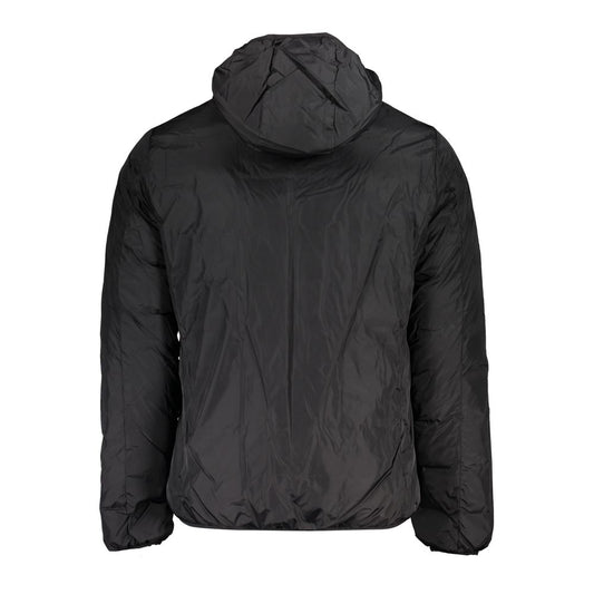 Sleek Reversible Hooded Jacket in Black