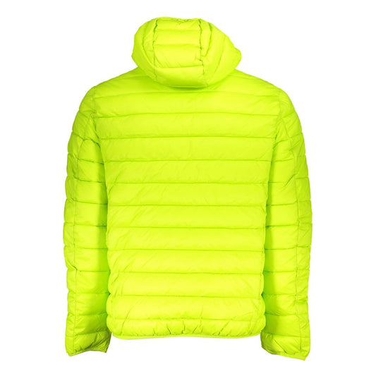 Chic Green Polyamide Hooded Jacket