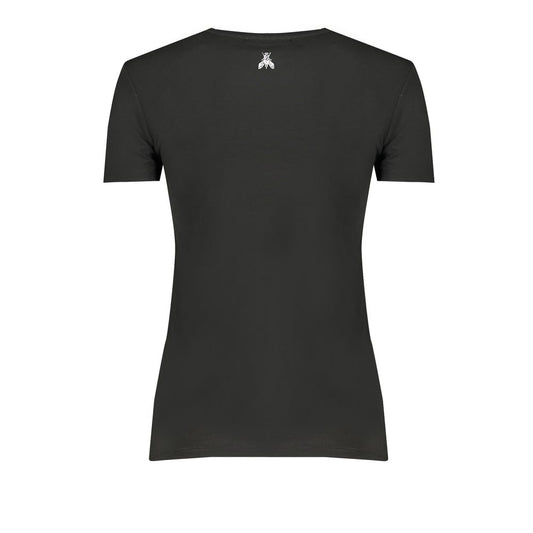 Black Elastane Tops & T-Shirt