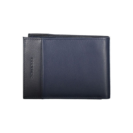 Elegant Blue Leather Men's Wallet