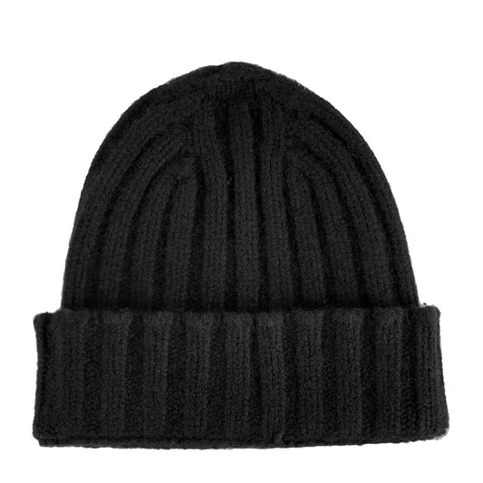 Pure Cashmere Ribbed Winter Hat
