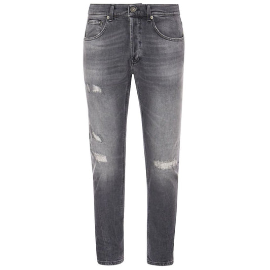 Chic Grey Dian Jeans with Distressed Detailing