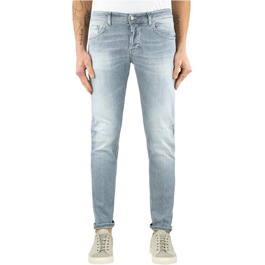 Sleek Gray Slim Fit Designer Jeans