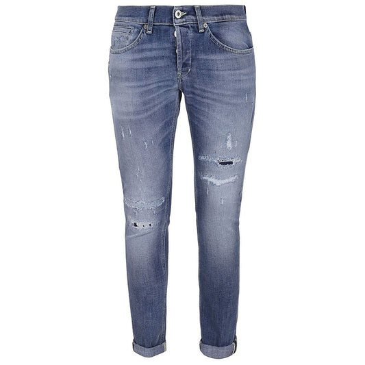Chic Distressed Blue Stretch Jeans