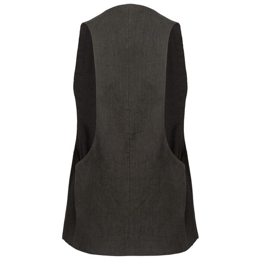 Black Linen Vest