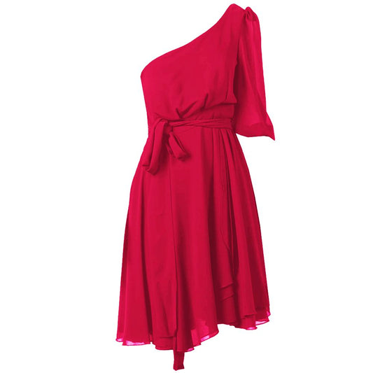 Fuchsia Polyester Dress