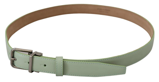Elegant Mint Green Leather Belt