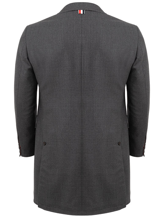 Exquisite Slim Fit Grey Chesterfield Overcoat