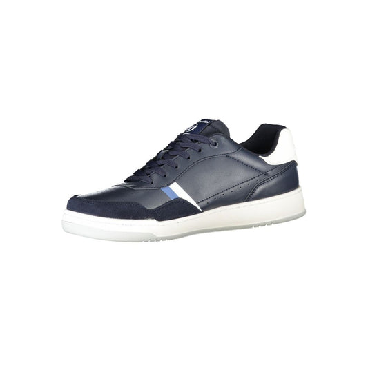 Sleek Blue Sneakers with Embroidered Accents