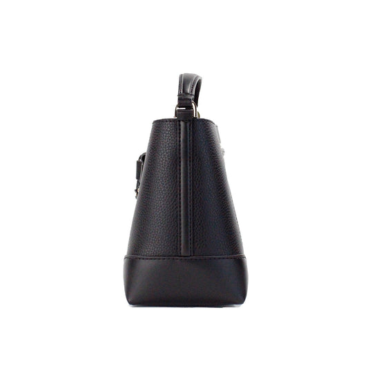 Mercer Small Black Pebbled Leather Bucket Crossbody Bag Purse