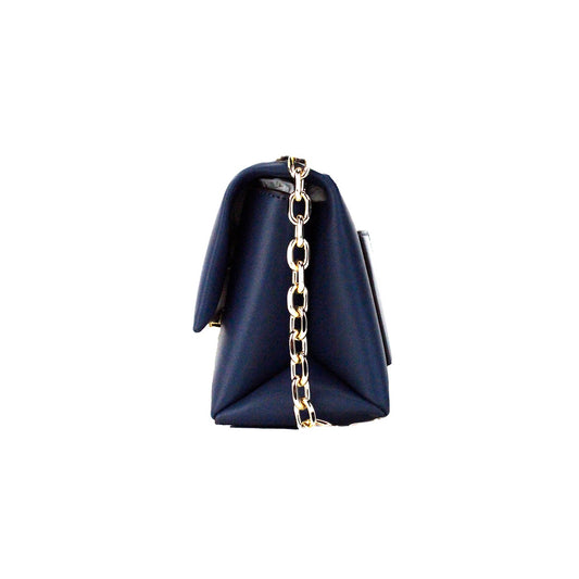 Cece Small Navy Vegan Leather Convertible Flap Crossbody Bag
