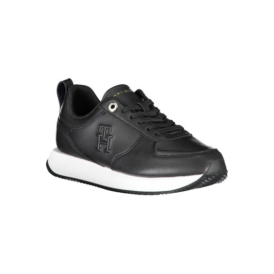 Eco-Conscious Black Sneakers with Logo Detail