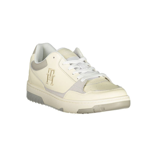 Beige Sports Sneakers with Unique Embroidery