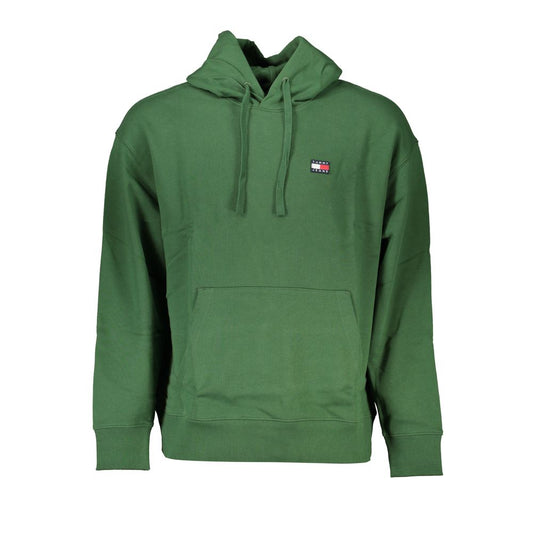 Green Hooded Cotton Sweatshirt