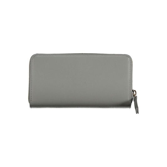 Chic Gray Polyethylene Compact Wallet