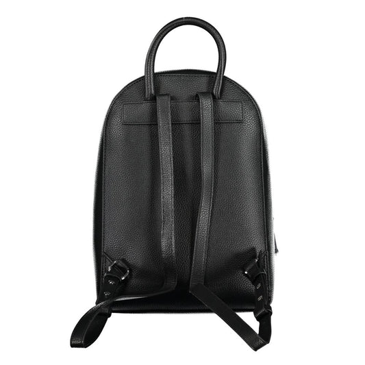 Chic Black Designer Backpack with Logo Accent