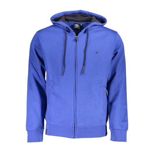Elegant Hooded Zip Sweatshirt in Blue
