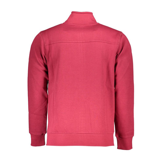 Chic Pink Long Sleeve Zip Sweatshirt