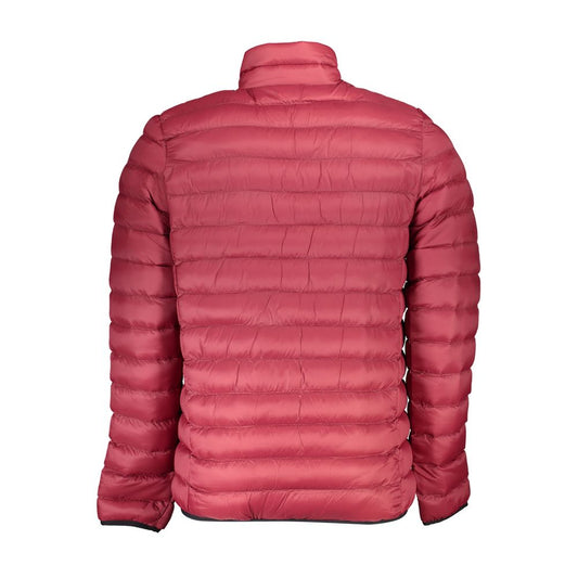 Chic Pink Nylon-Polyester Blend Men's Jacket