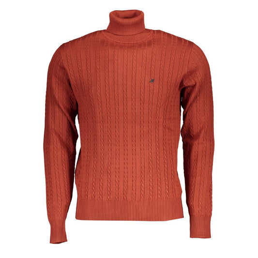 Elegant Bronze Turtleneck Sweater for Men
