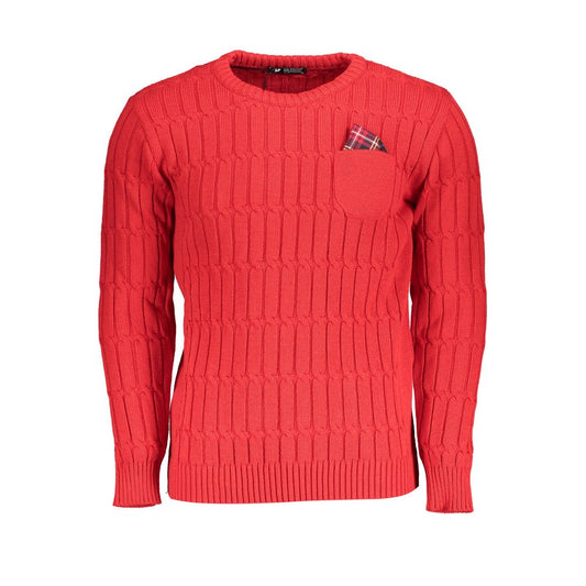 Grand Polo Pink Twisted Crew Neck Sweater