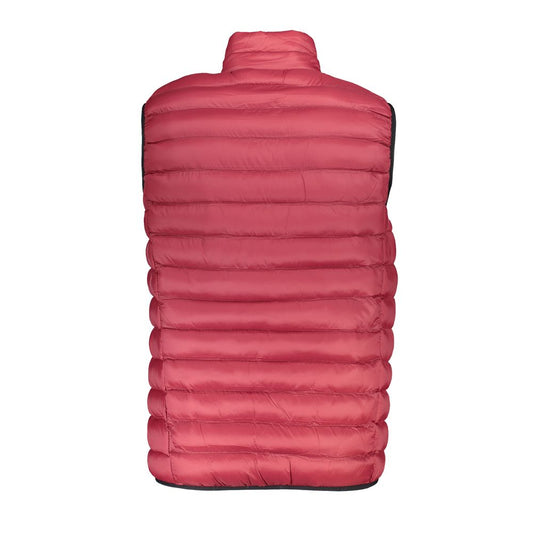 Sleek Sleeveless Pink Zip Jacket