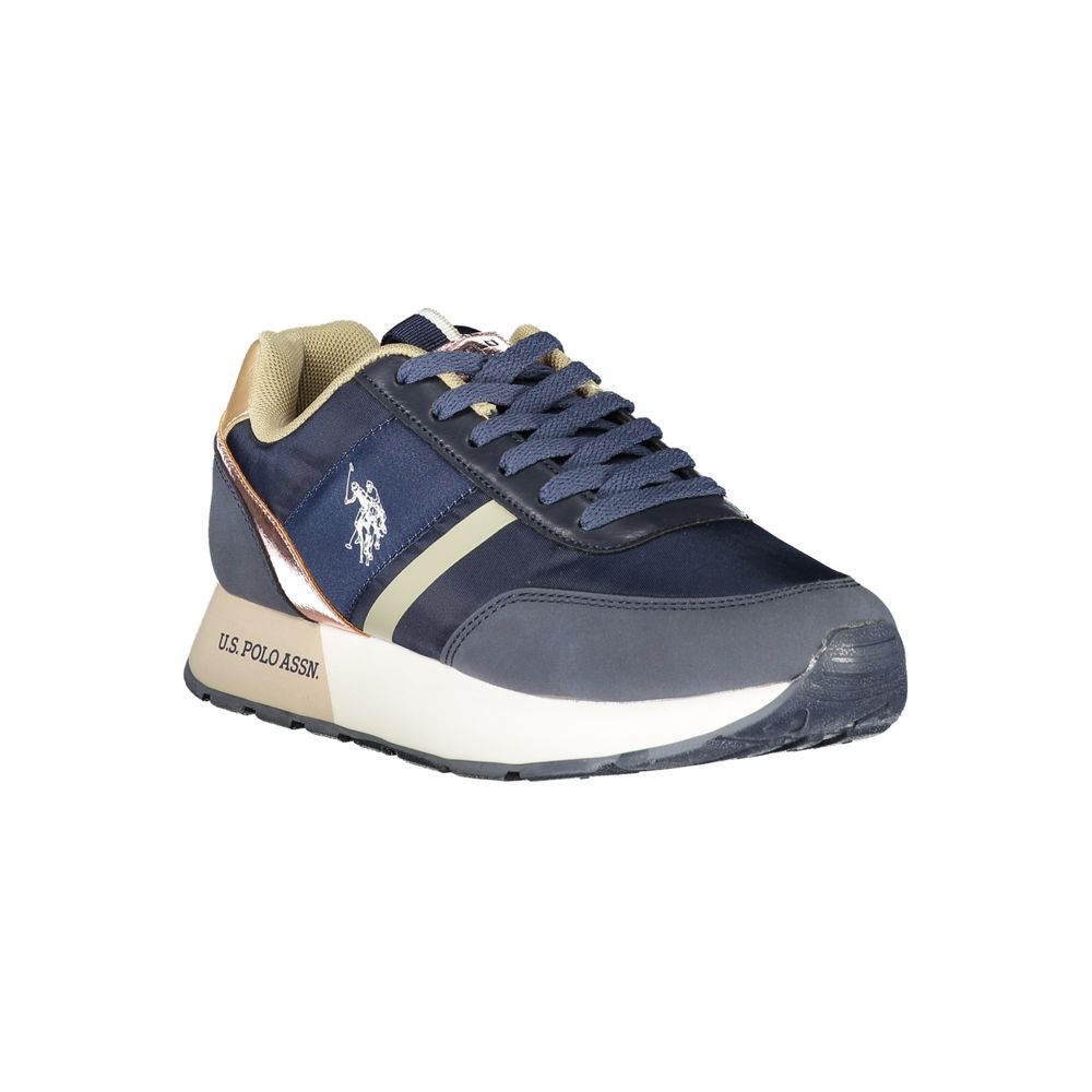 Stylish Blue Sports Sneakers with Eye-Catching Details