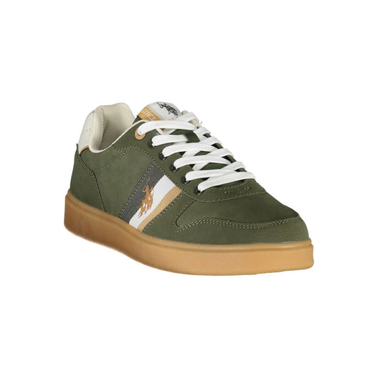 Emerald Contrast Lace-Up Sneakers