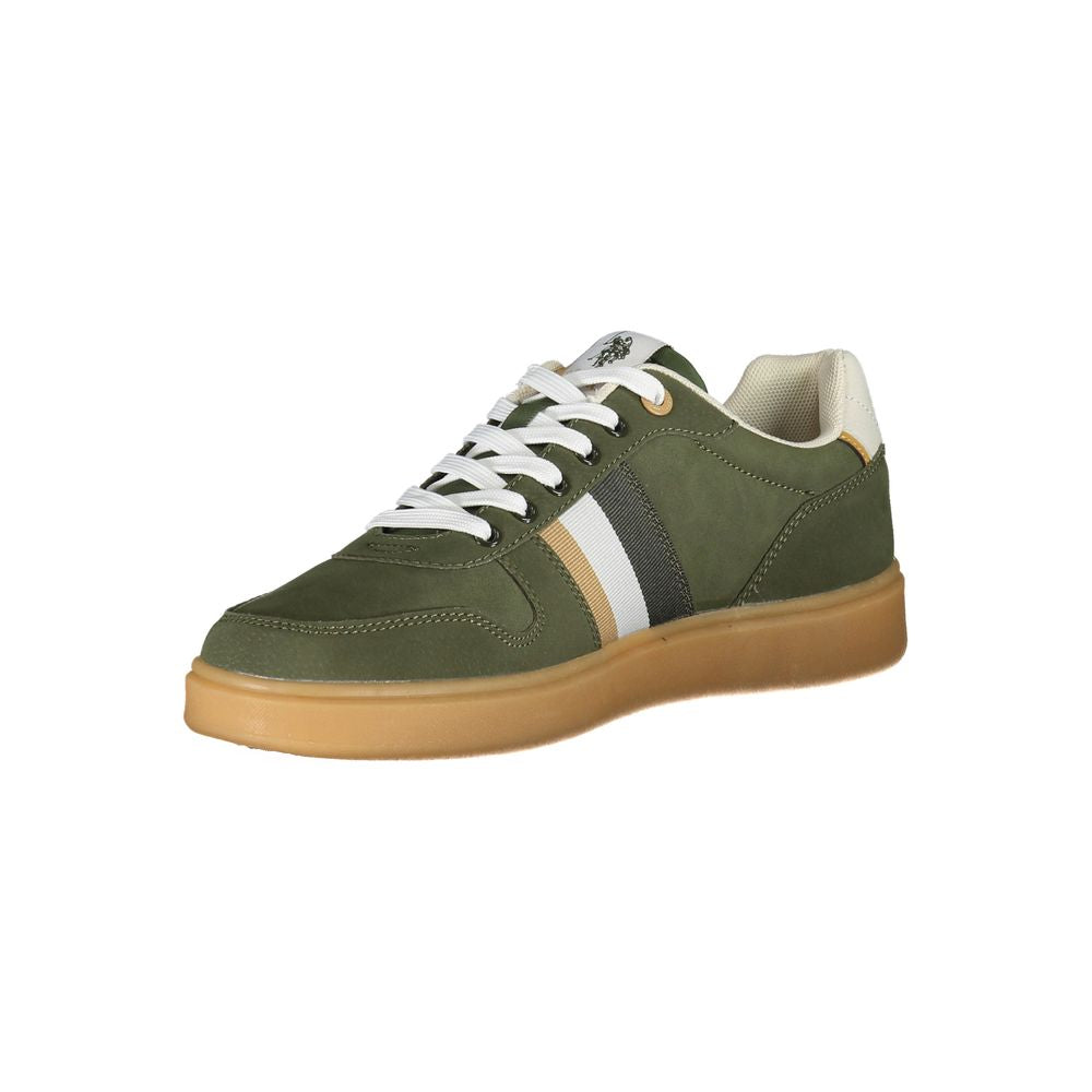 Emerald Contrast Lace-Up Sneakers