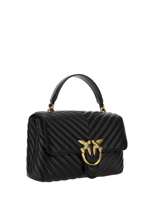 Elegant Black Quilted Calfskin Handbag