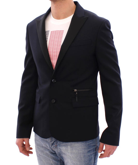 Elegant Slim Fit Blue Blazer Jacket