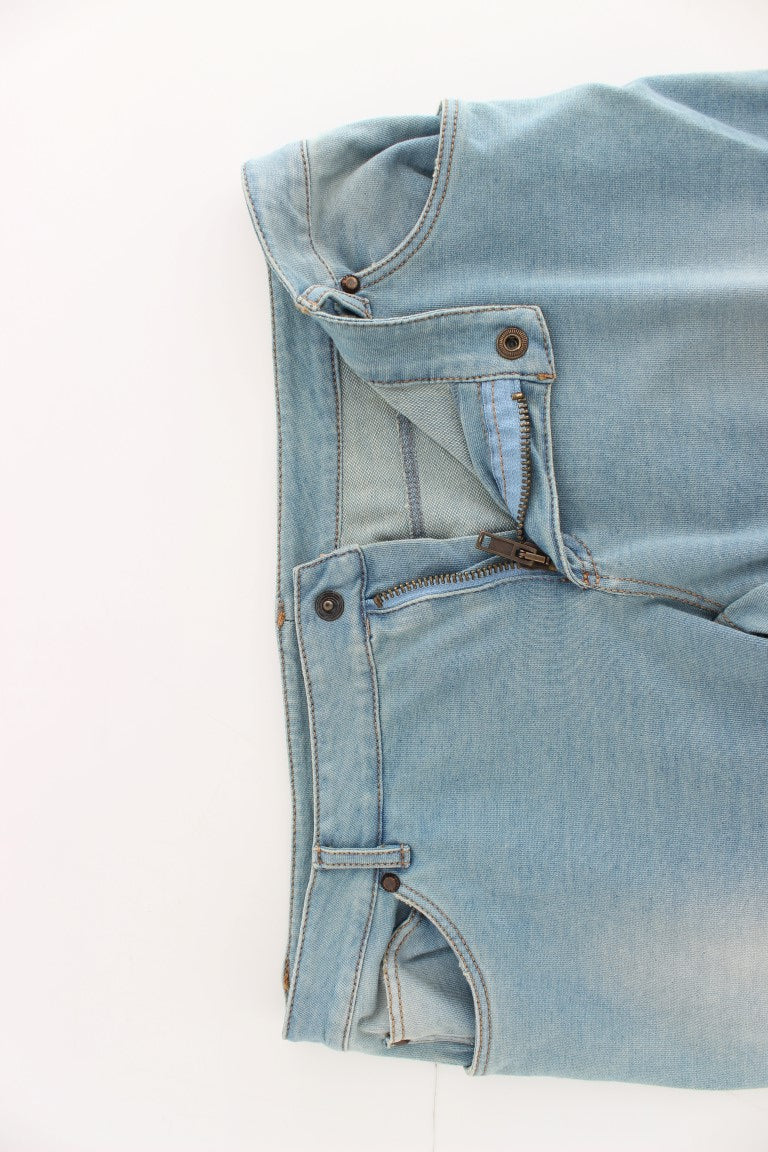 Blue Capri Pants Cropped Jeans