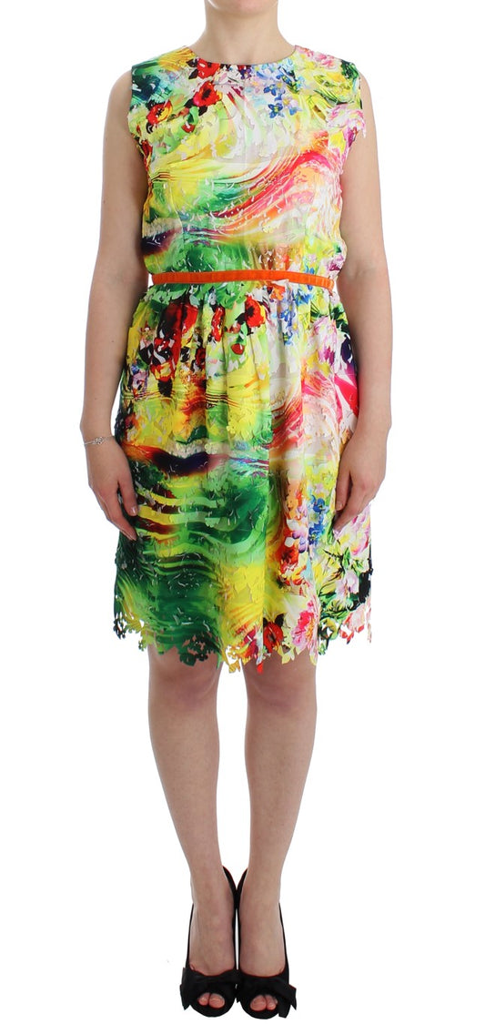 Multicolor Sheath Dress - Artful Elegance