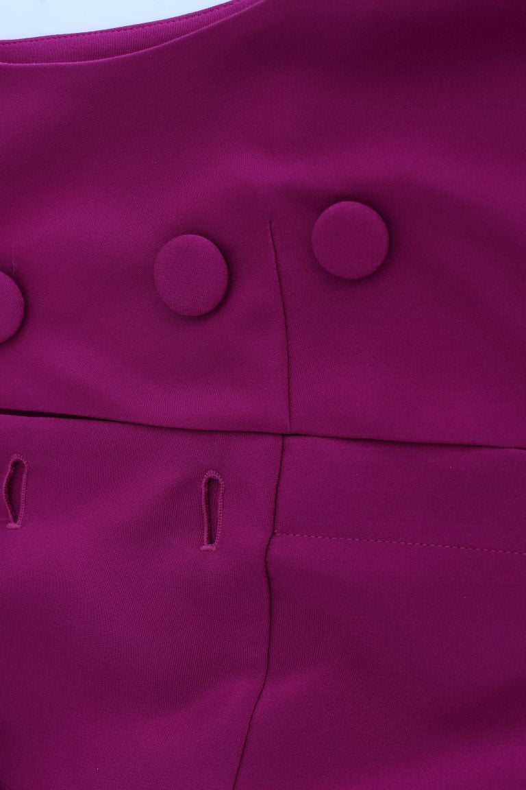Purple Silk Sleeveless Blouse Top