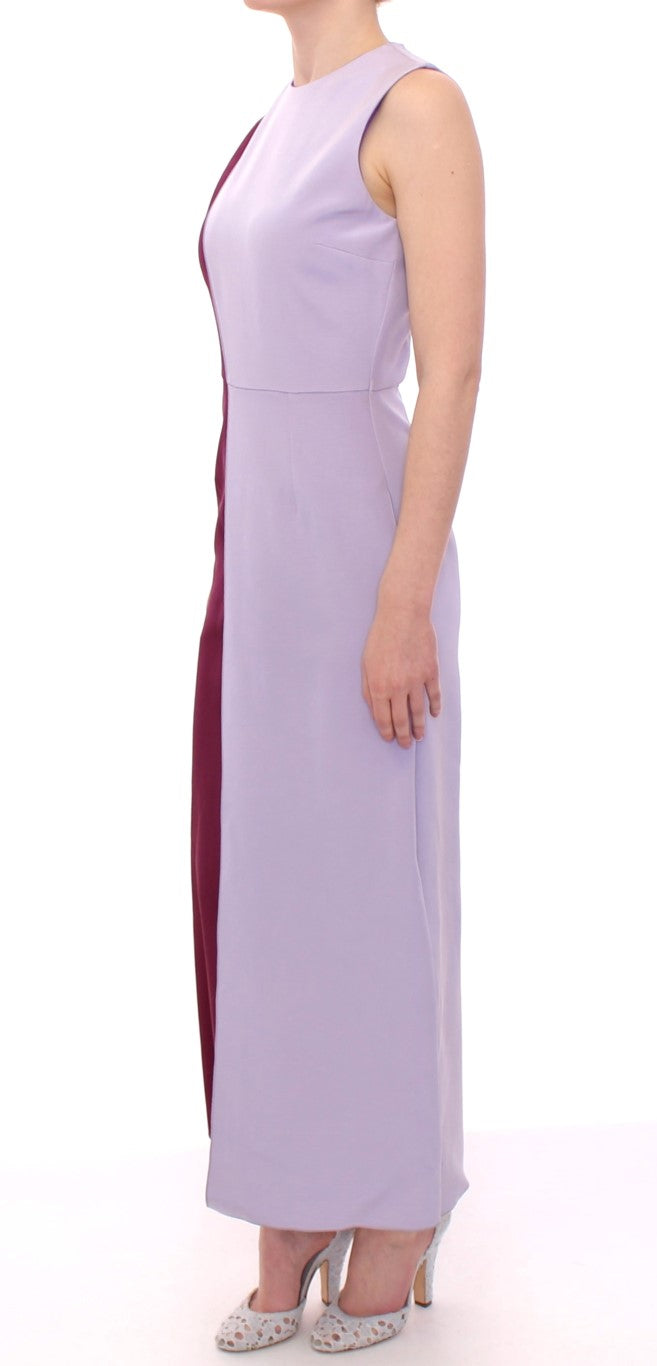 Elegant Long Silk Gown in Lavender