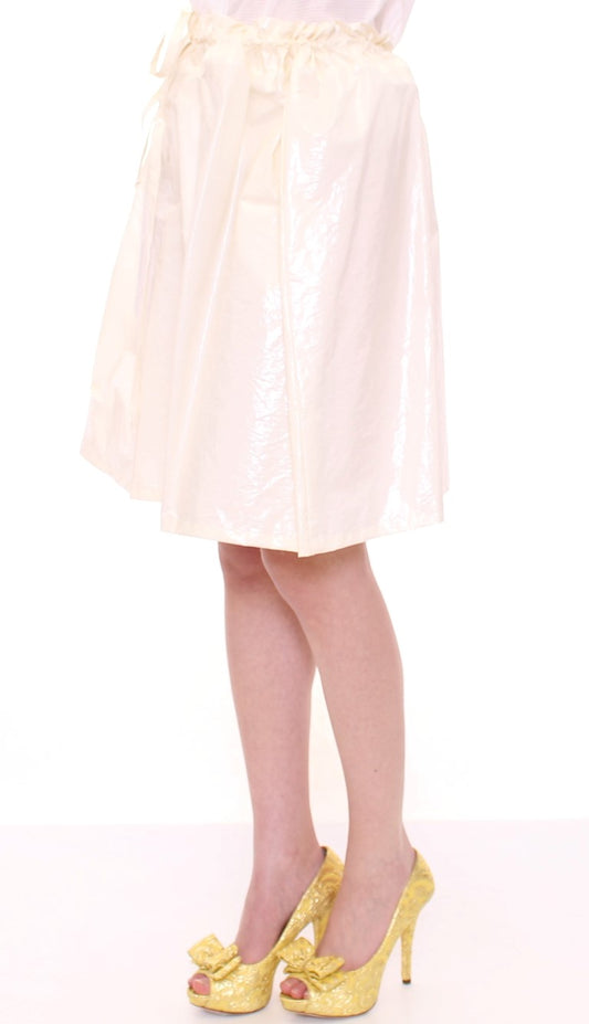 Elegant White Tie-Waist Skirt