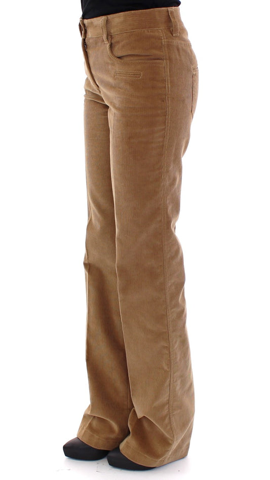 Elegant Cotton Brown Trousers for Women