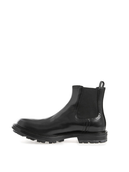 Black Leather Chelsea boots