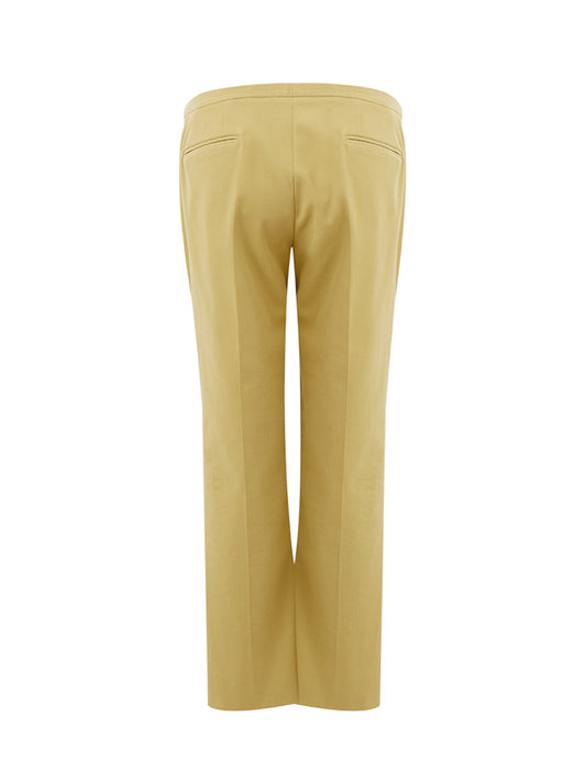 Yellow Cotton Chino Trousers