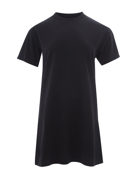 Black Cotton  Over T-Shirt Mini Dress