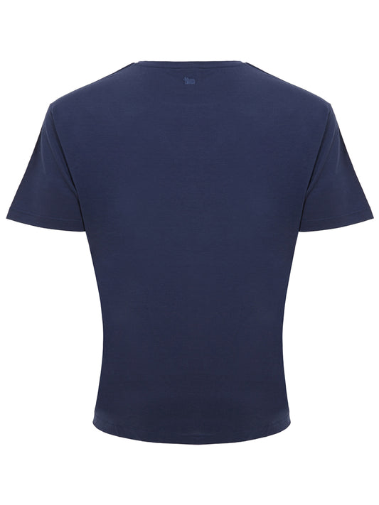 Blue Ink T-Shirt in Silk Blend