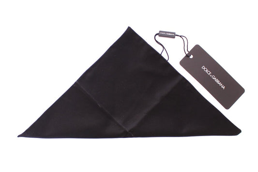 Elegant Silk Black Pocket Square