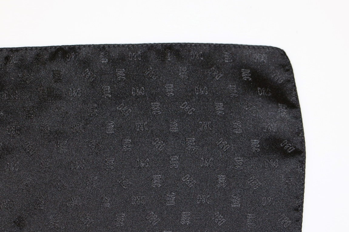 Elegant Black Silk Handkerchief