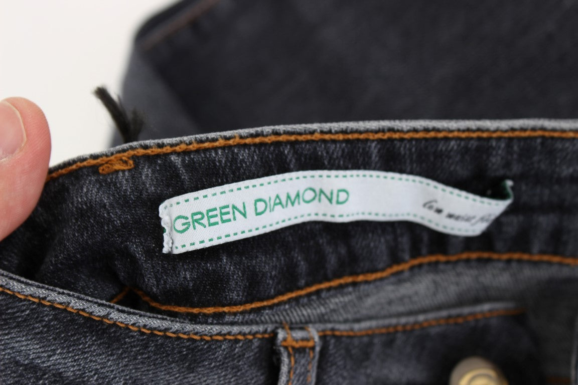 Slim Fit Green Diamond Blue Wash Jeans