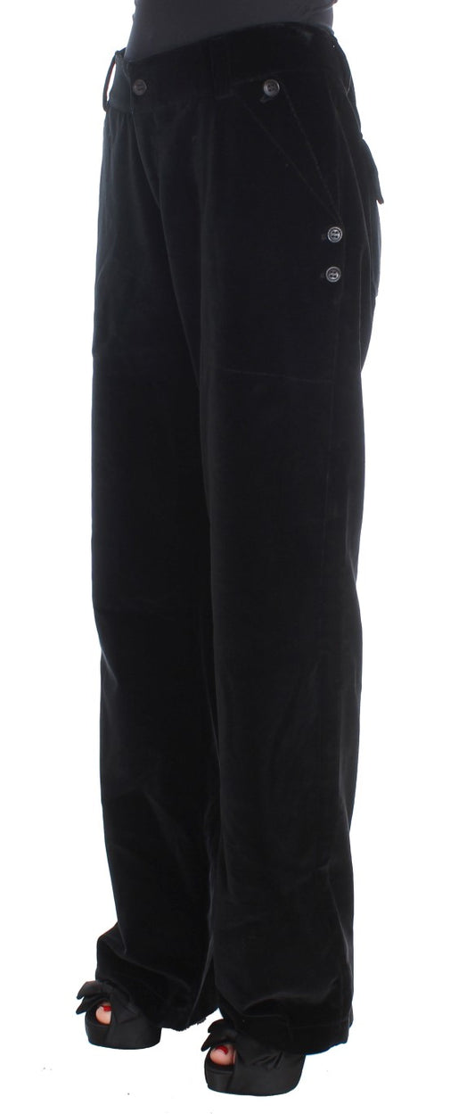 Chic Black Straight Fit Cotton Jeans