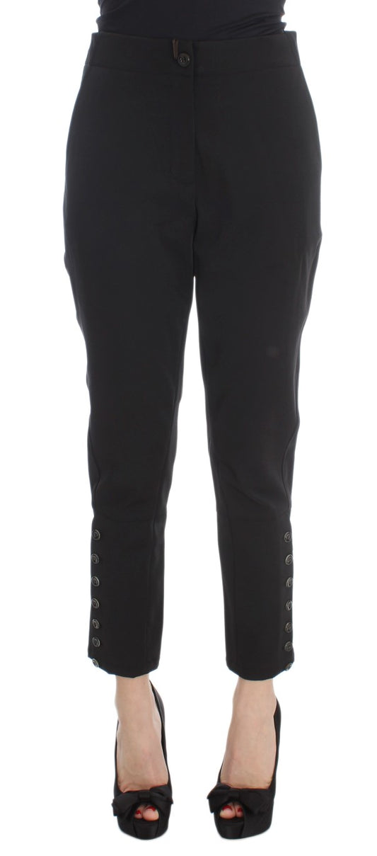 Elegant Cropped Capri Pants in Black