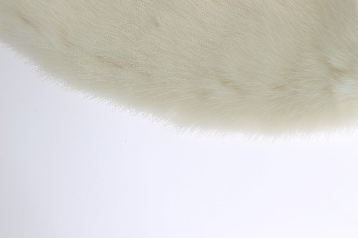 White Mink Fur Shoulder Collar Scarf