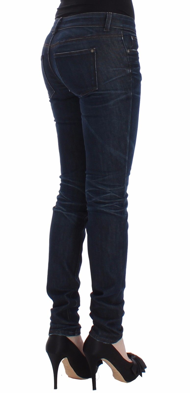 Ermanno Scervino Chic Dark Blue Skinny Jeans