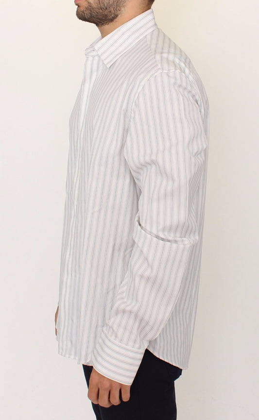 Elegant Striped Cotton Casual Shirt